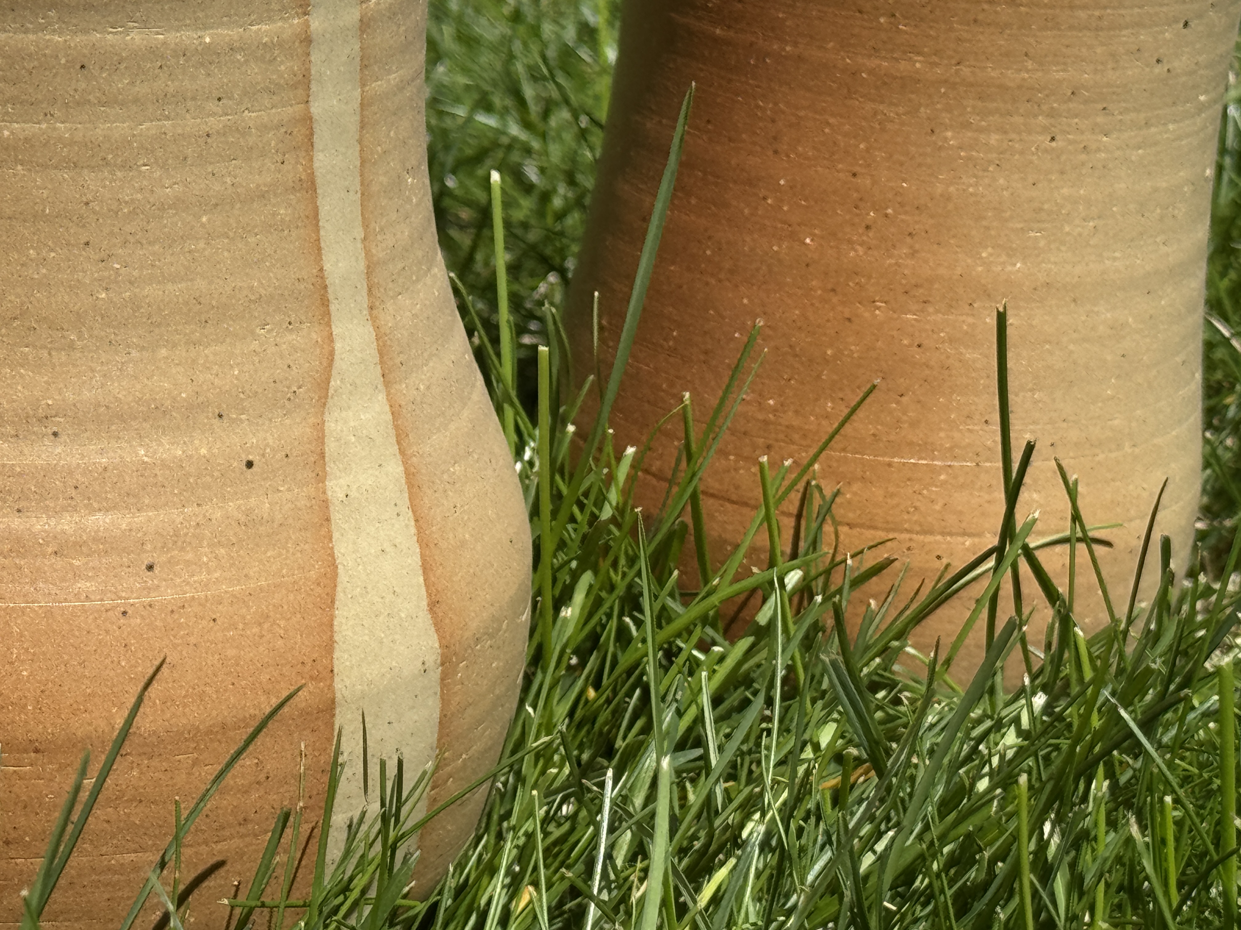 Closeup of pots